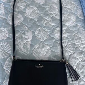 Kate Spade Black Leather Zip Tote